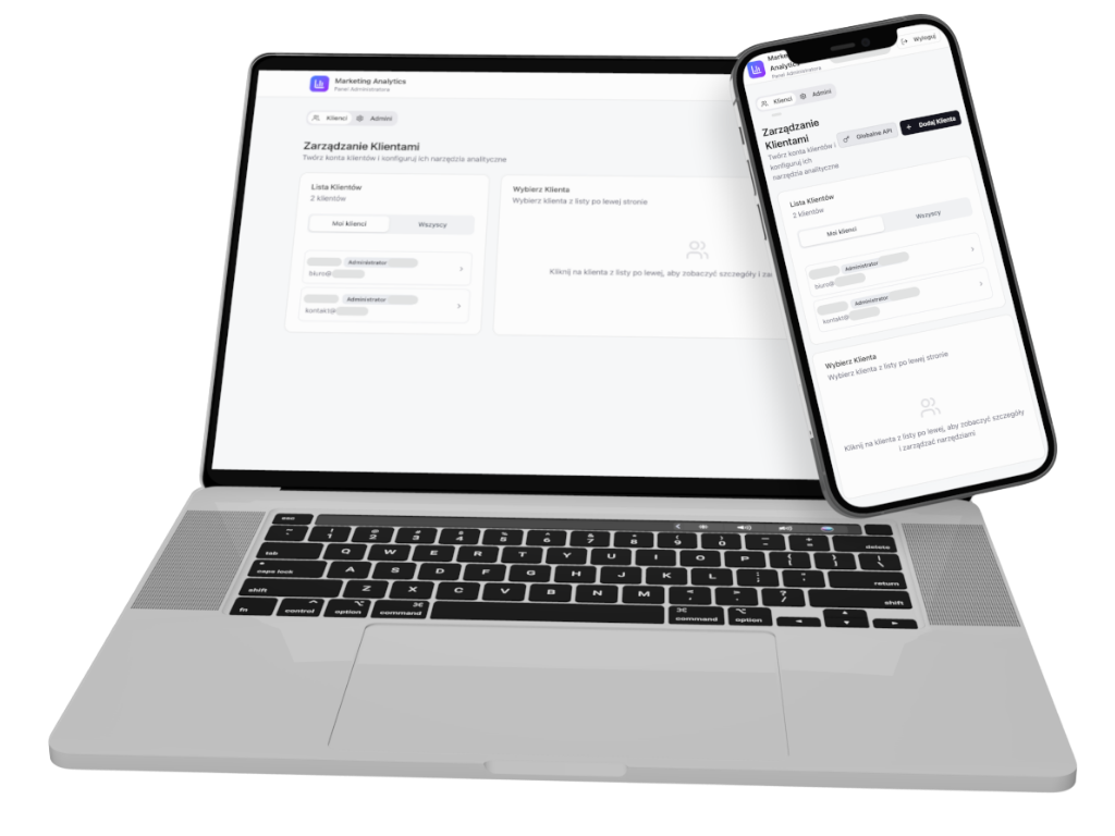 Dashboard monitoringu Google Search Console i Google Analytics