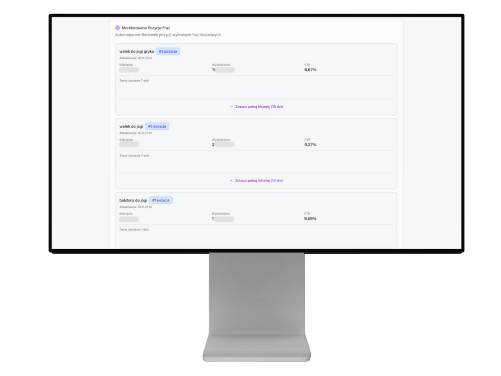 GSC + GA monitoring — podgląd 3