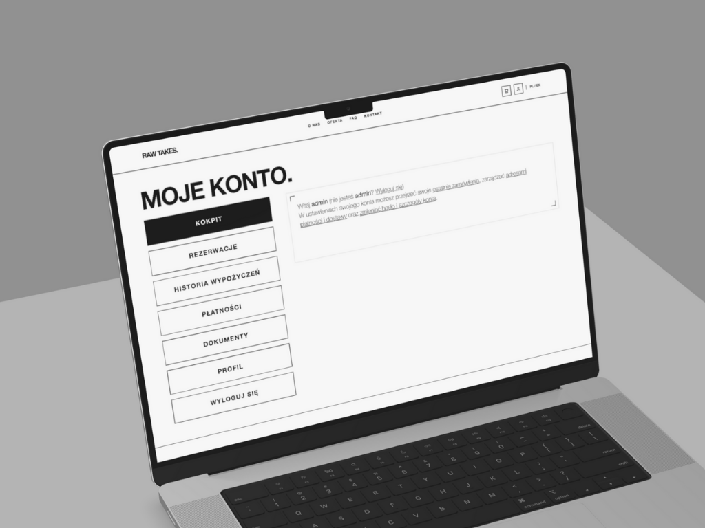 RAW Rental — realizacja strony i systemu wynajmu